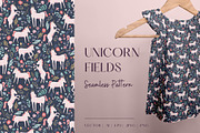 Unicorn Fields Seamless Pattern, a Pattern Graphic by origamiprints (Thumbnail 1 of 4)