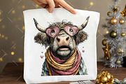Whimsical Valentine Cow Clipart, an Illustration by OK Design (Thumbnail 6 of 6)