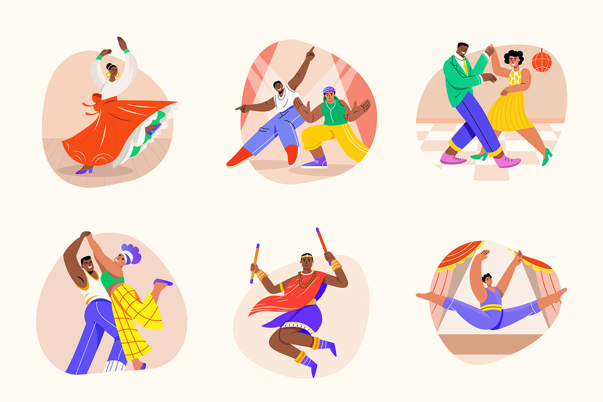 Adorable Dance Vector Illustration, a Person Illustration by Brickclay (Photo 9 of 9)