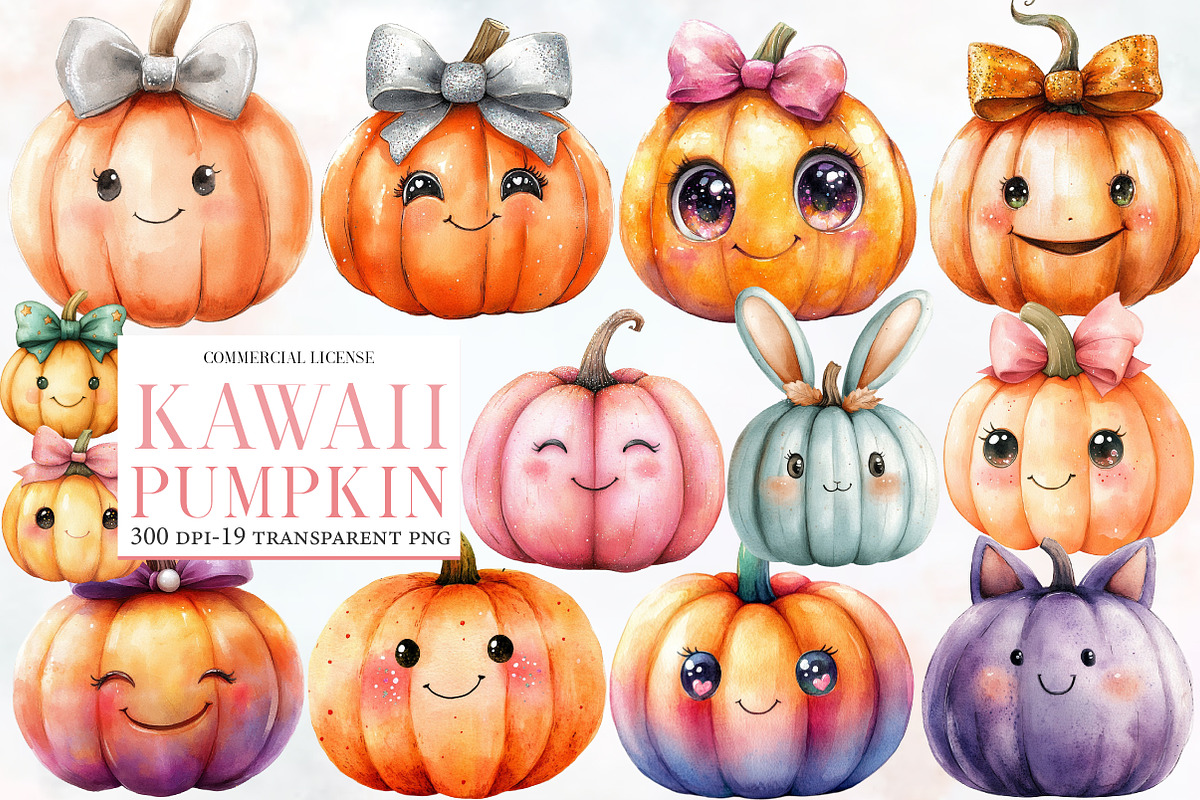 Kawaii  Pumpkin Sublimation, an Illustration by Designworld (Photo 1 of 6)