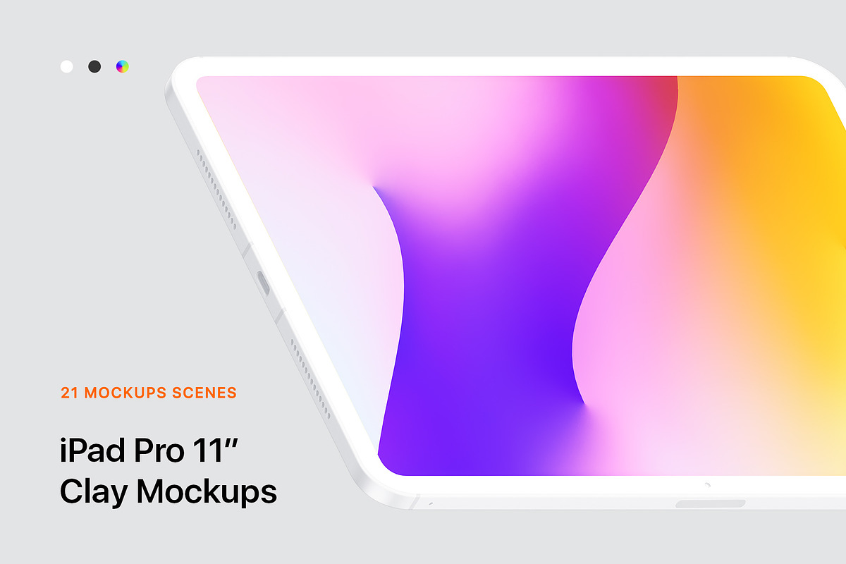 iPad Pro 11 - 21 Clay Mockups, an iPad Mockup by Asylab (Photo 56 of 56)