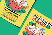 Retro Summer Festival Flyer Template, a Flyer Template by Tiptop Graphic (Thumbnail 3 of 5)