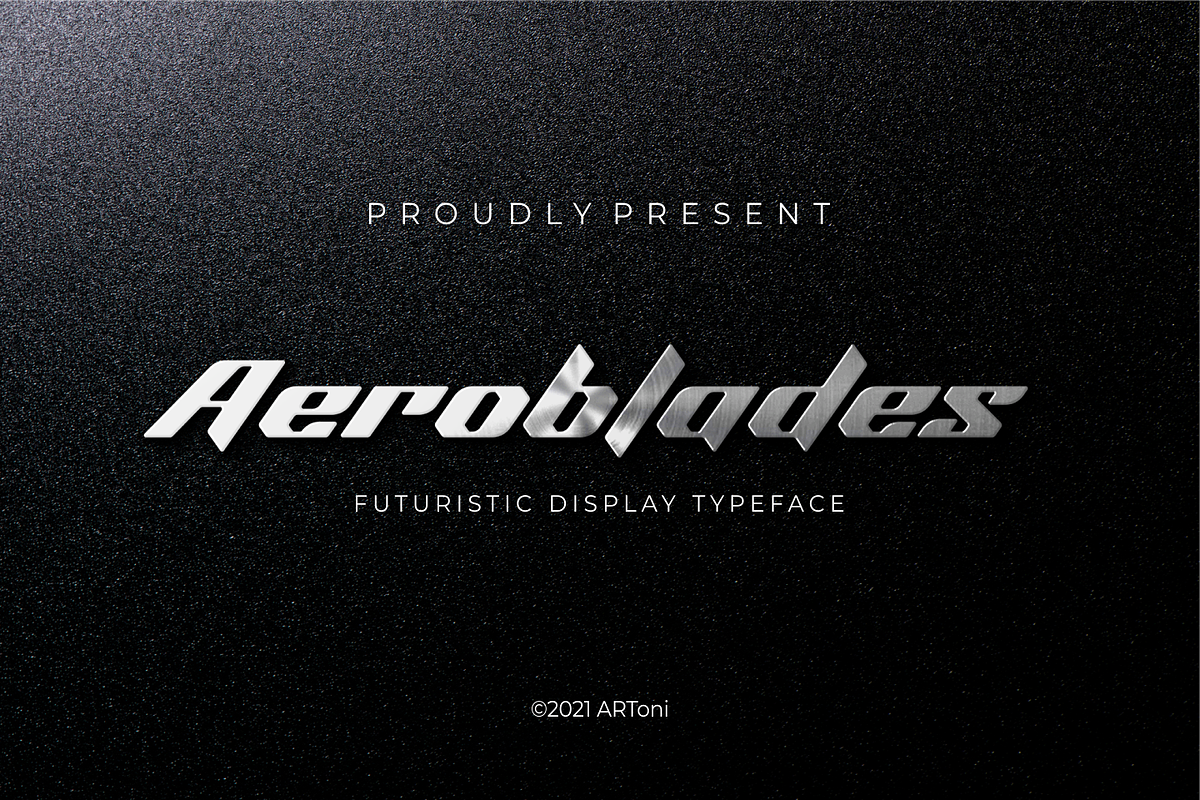 Aeroblades, a Font by ARToni (Photo 1 of 6)