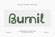 Bumil - Unique Sans Font, a Sans Serif Font by Shakira Studio (Thumbnail 1 of 10)