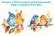 Cute Song Birds Watercolor Clipart, an Animal Illustration by Mermaids Cove (Thumbnail 3 of 9)
