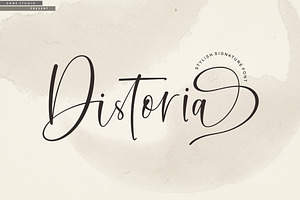 Distoria Signature Script Font