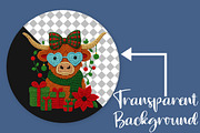 Christmas Highland Cow, an Illustration by Canvas Craft (Thumbnail 2 of 5)