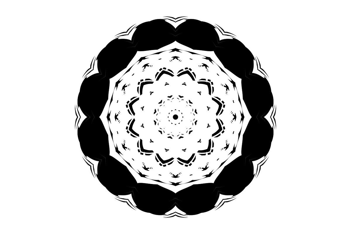 Black White Mandala Illustration Set, a Decorative Illustration by NJ Himel (Photo 100 of 101)