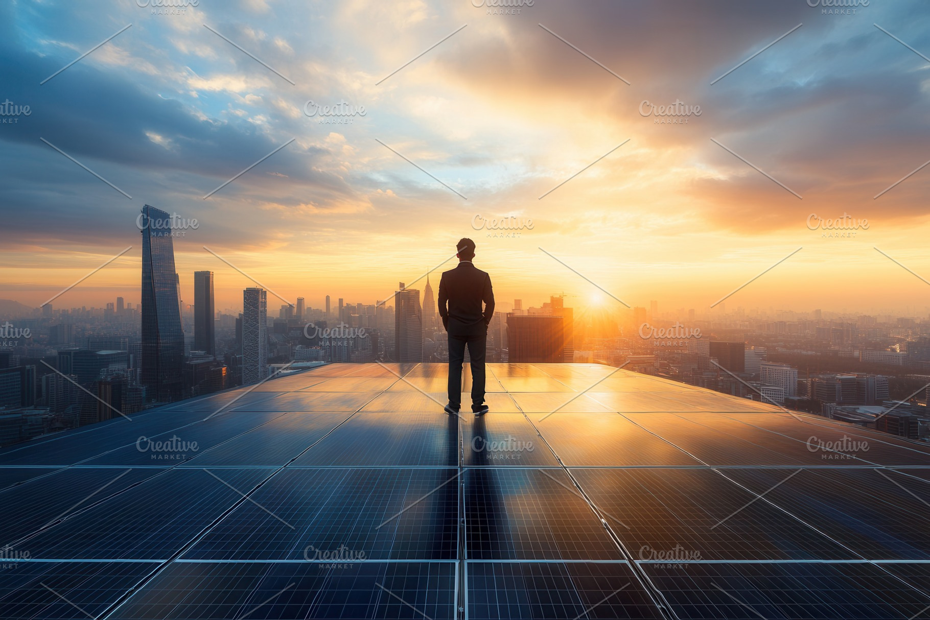 Corporate vision meets clean energy, a Photo by Pavel_design