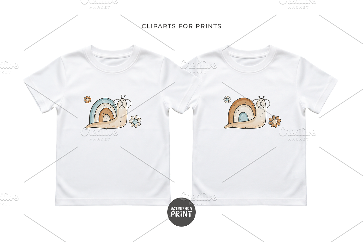 Summer Snails - seamless patterns, a Pattern Graphic by vatrushkaprint_store (Photo 5 of 6)