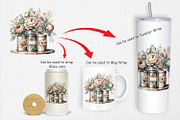 Floral Metal Tin Clipart, a Graphic by Artnoy (Thumbnail 4 of 5)