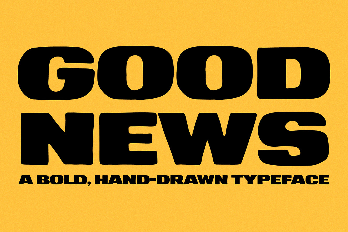 Good News Display Font, a Handwritten Font by Quiet Beings Design Studi (Photo 1 of 5)