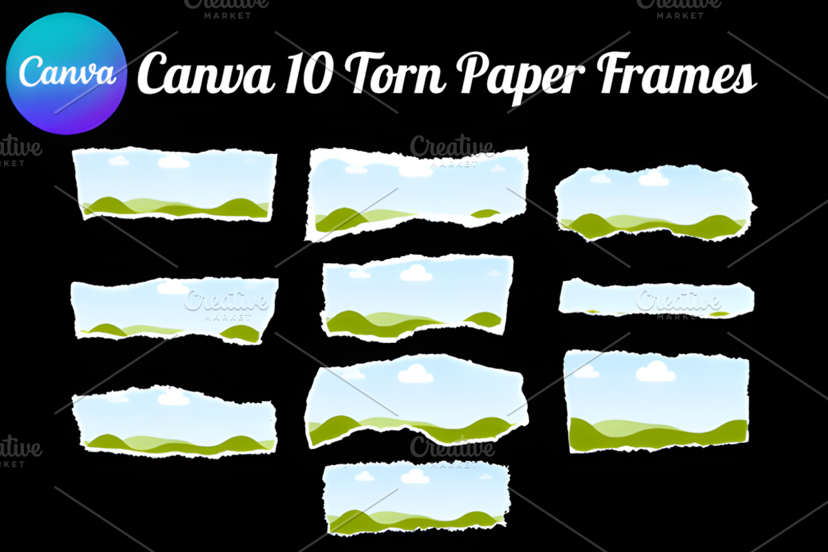 Canva Torn Paper Ripped Frame Templa, a Marketing Template by Design Station (Photo 1 of 3)