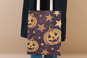 Funny Pumpkin Starry Night Pattern, a Pattern Graphic by FloridPrintables (Thumbnail 10 of 11)