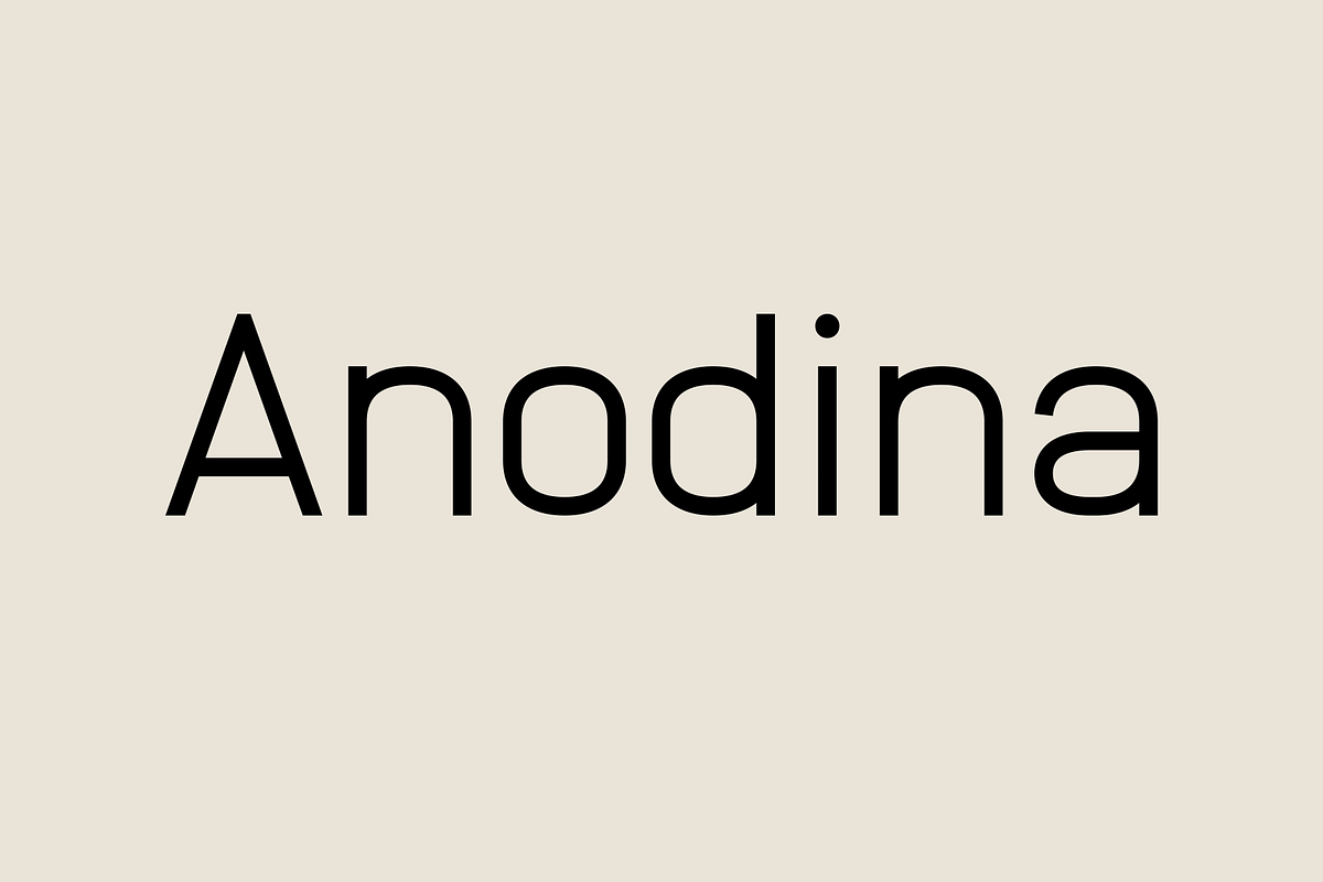 Anodina – Font Family, a Sans Serif Font by Stefano Giliberti (Photo 1 of 10)