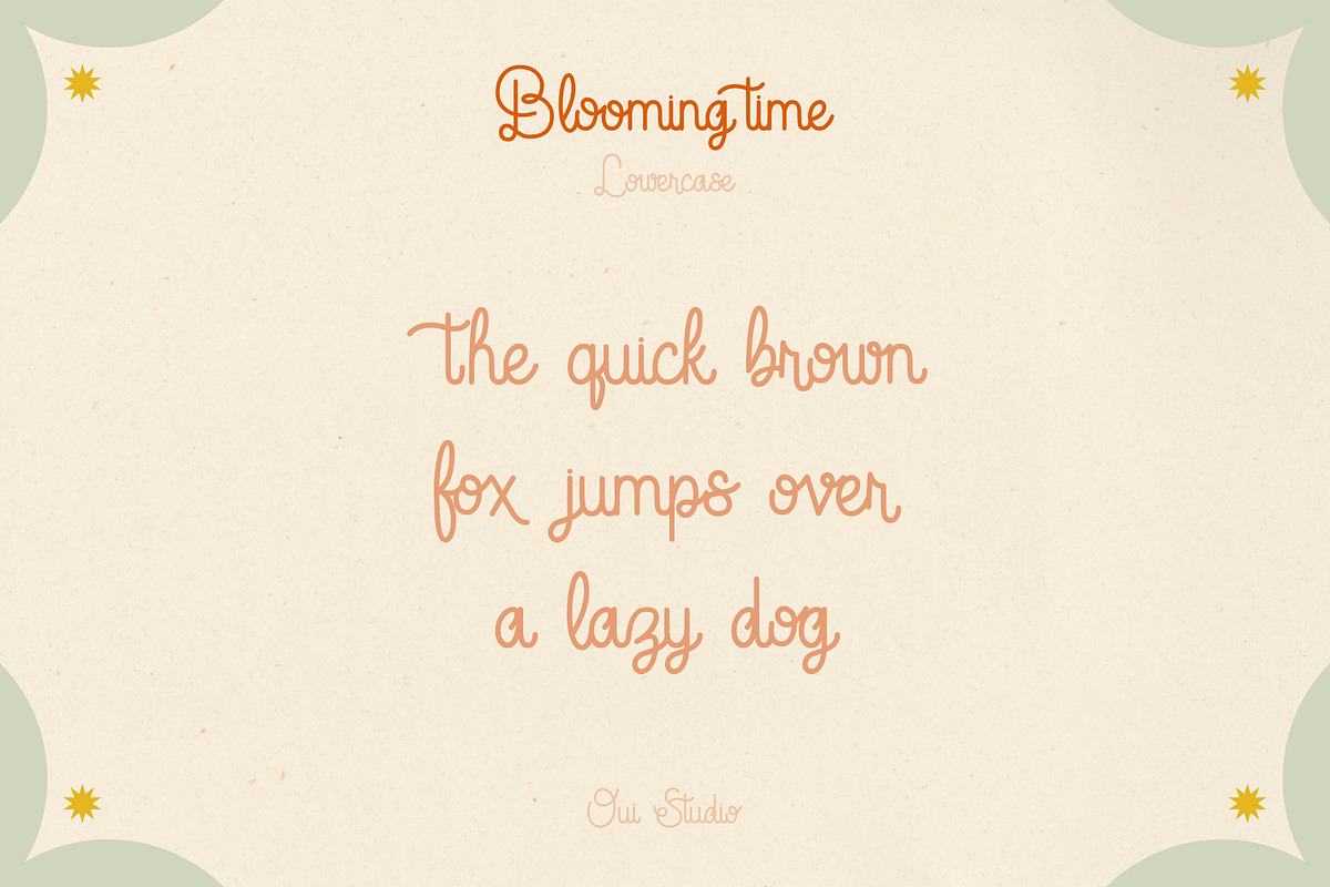 Blooming Time Font, a Script Font by Oui Studio (Photo 3 of 12)