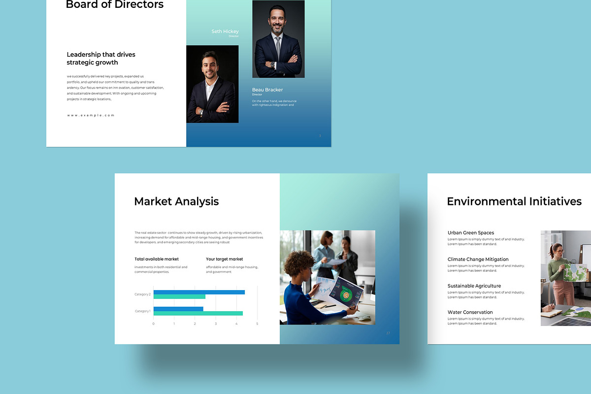 Annual report Presentation Template preview 2
