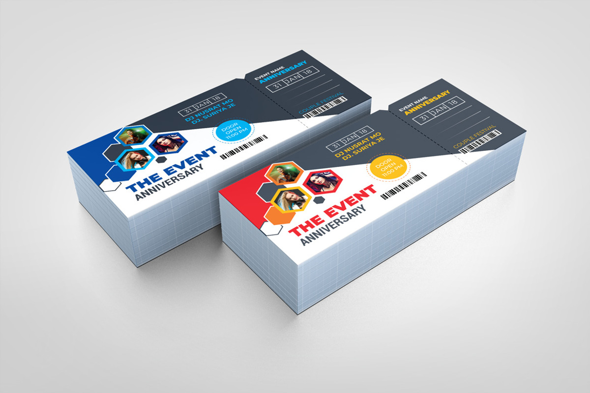 Creative Event Ticket Template, a Card Template by BrandlyTemplate (Photo 1 of 3)