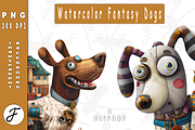 Watercolor Fantasy Dogs, an Animal Illustration by Joaquin Fernandez Studio (Thumbnail 3 of 3)