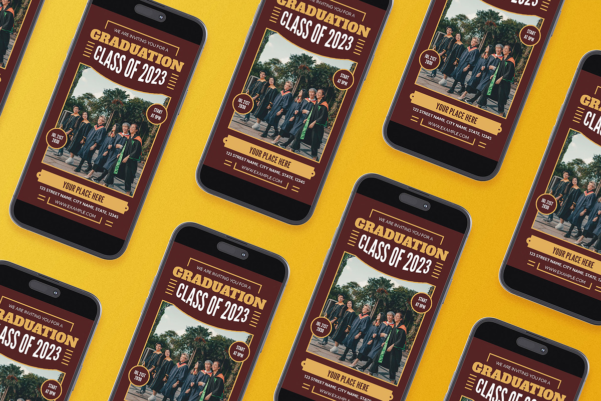 Graduation Invitation Flyer Set, a Flyer Template by Aiyari Graphic (Photo 2 of 3)