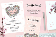 Heart Doodle Wedding Collection, an Invitation Template by Tazi Design (Thumbnail 1 of 3)