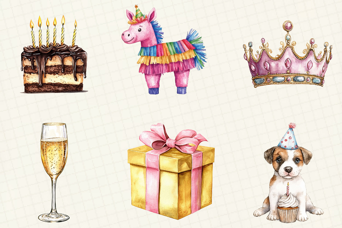 Happy Birthday Sublimation Clipart, an Illustration by OK Design (Photo 3 of 5)