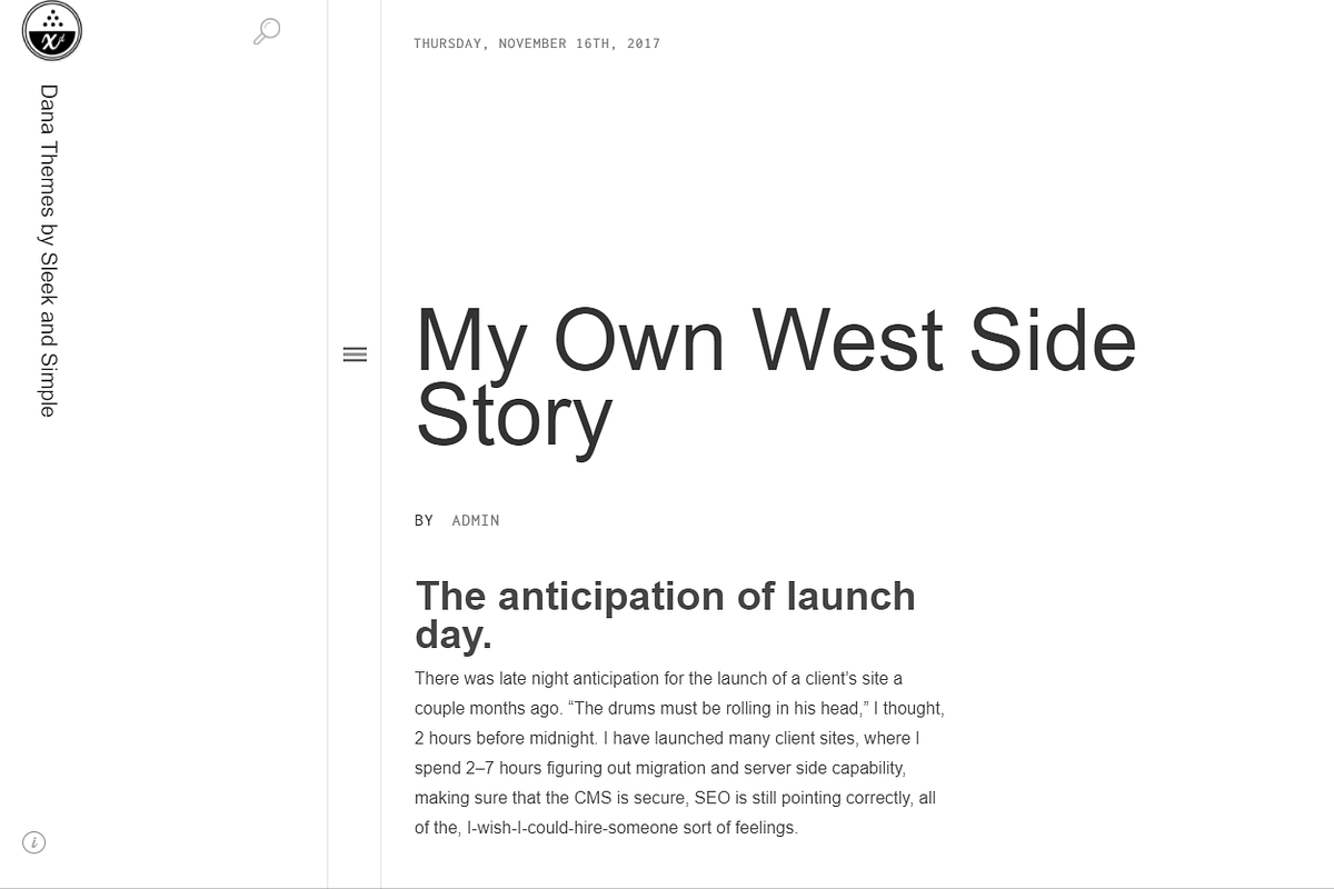 Dana Wordpress Theme, a WordPress Template by Pixel Co. (Photo 2 of 4)