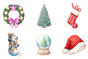 Whimsical Christmas Clipart Bundle, an Illustration by DreamArtGraphic (Thumbnail 4 of 5)