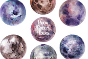 Moon Space Flower Spring clipart, an Illustration by SparklePixieStudio (Thumbnail 3 of 4)