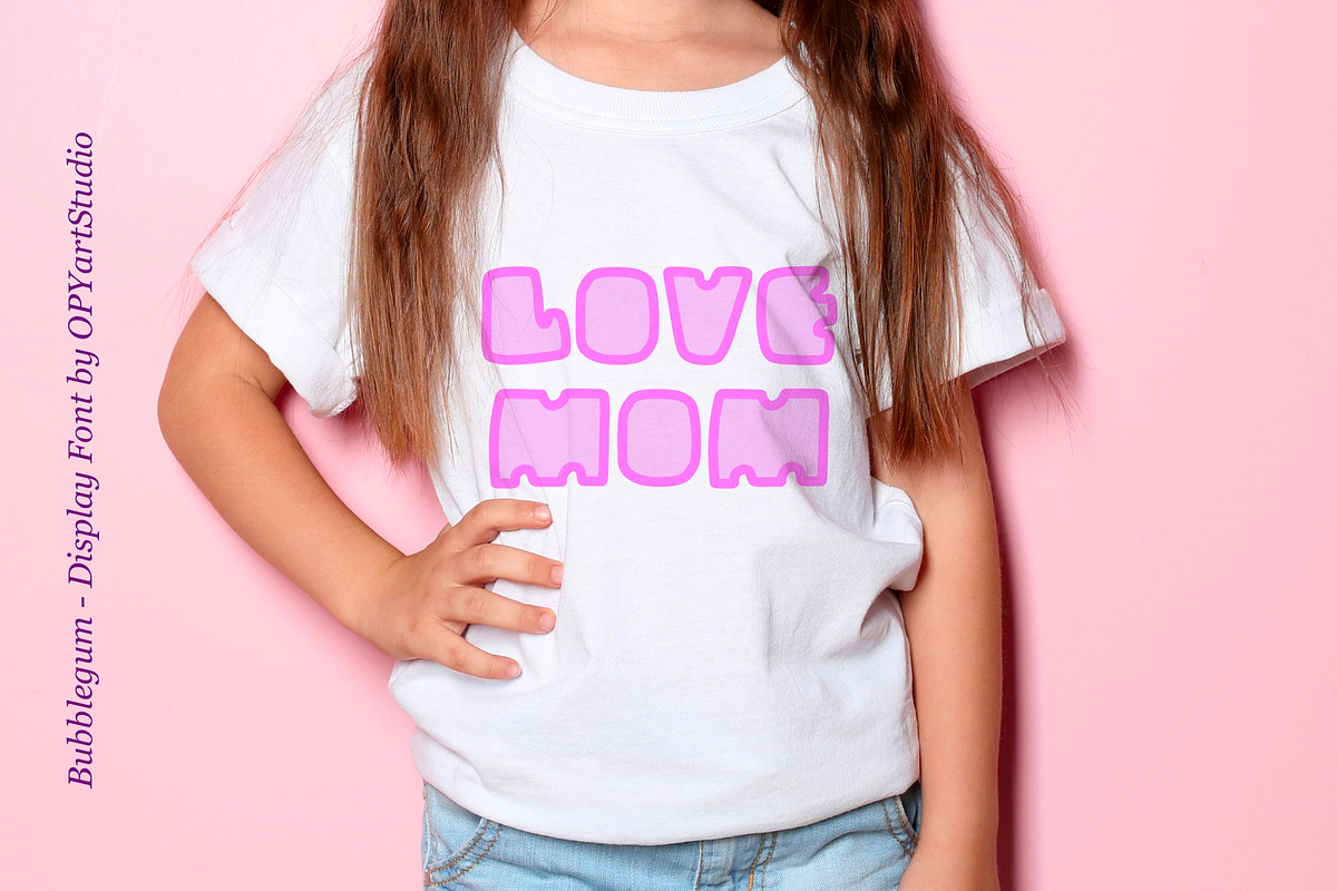 BubbleGum - Creative Display Font, a Font by OPY ArtStudio (Photo 4 of 6)