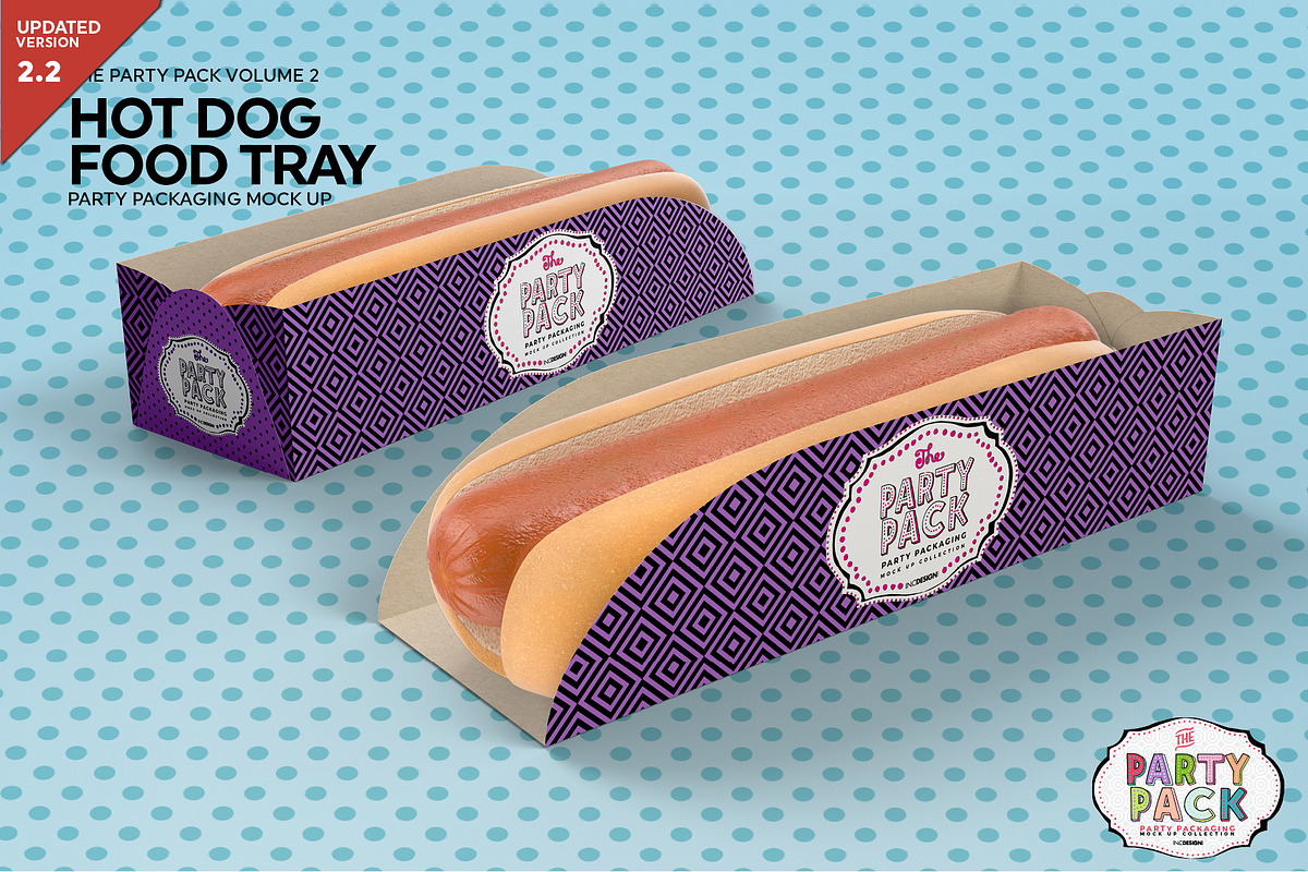 Hot Dog Tray Packaging Mockup, a Cups & Container Mockup by INCDesign (Photo 1 of 7)