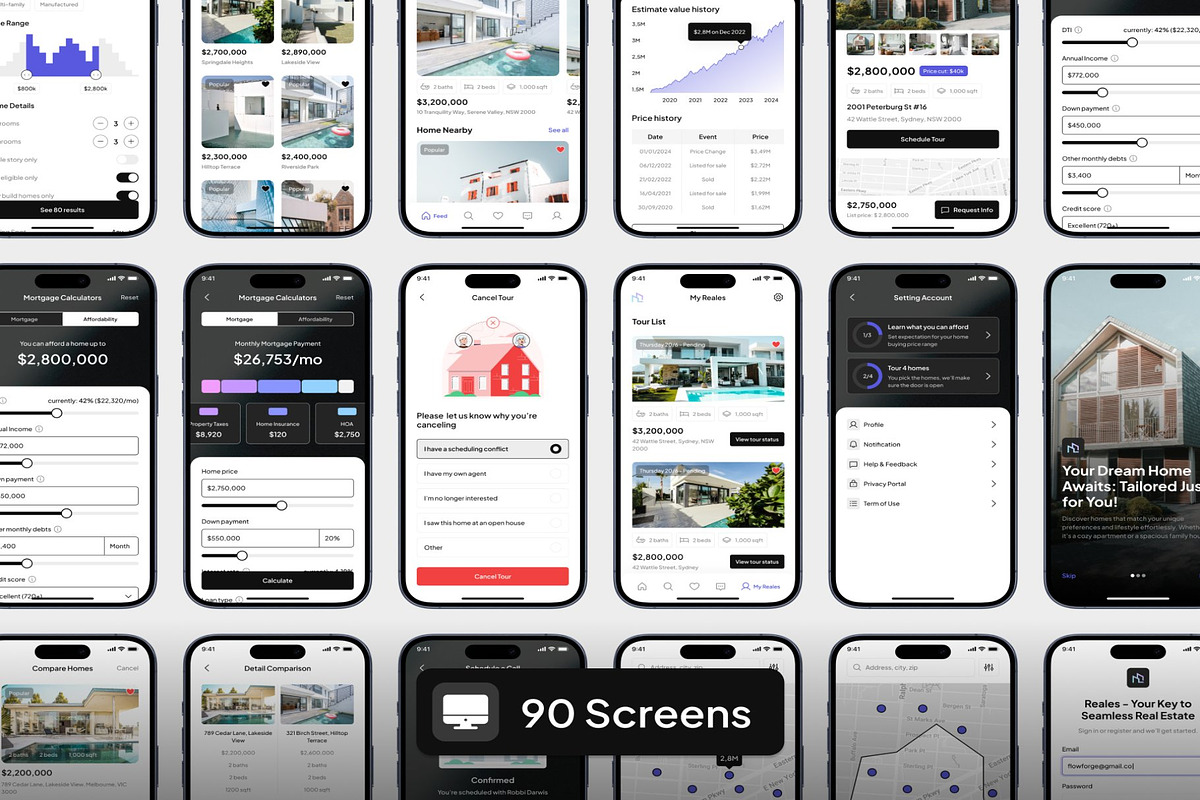 Real Estate App UI Kit preview 3