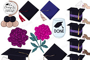 Graduation Clipart, an Education Illustration by GlamArtZhanna (Thumbnail 6 of 7)