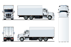 Vector Truck Template Isolated On