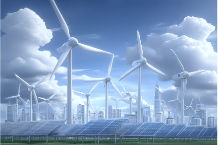 Image of solar panels and wind, an Industrial Photo by ZinetroN