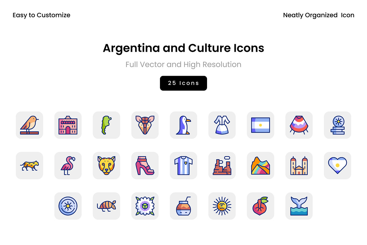 Argentina and Culture Icons, a Solid Icon by Wencory (Photo 1 of 2)