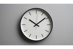 black wall clock ai generated, an Abstract Photo by pikepicture