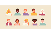 Avatars kids boys and girls, an Education Illustration by artbesouro (Thumbnail 1 of 3)