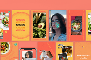 130 Healthy Instagram Canva Template