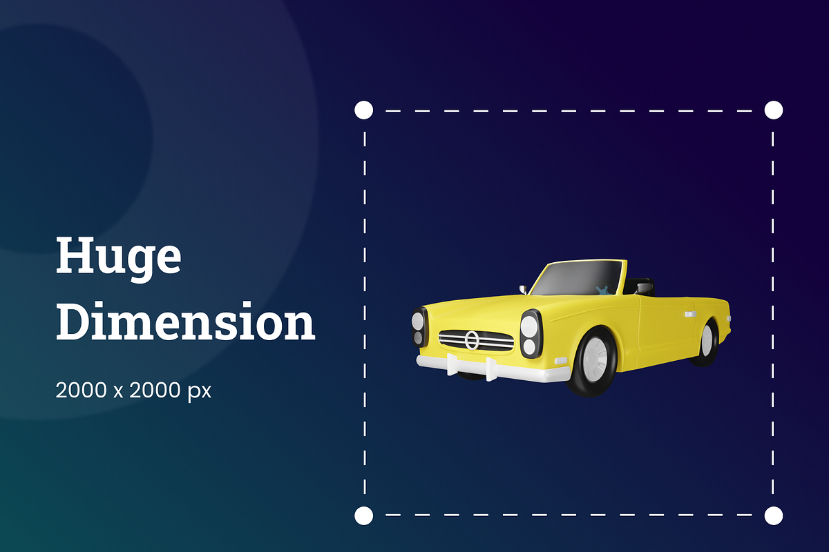 Car 3D Illustration, a Cars & Vehicle 3D Model by Vektora Studio (Photo 3 of 6)