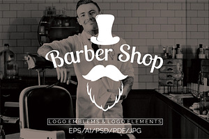 Barber Shop Logo Emblems