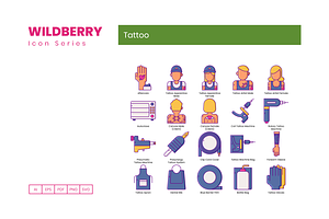 90 Tattoo Icons Wildberry