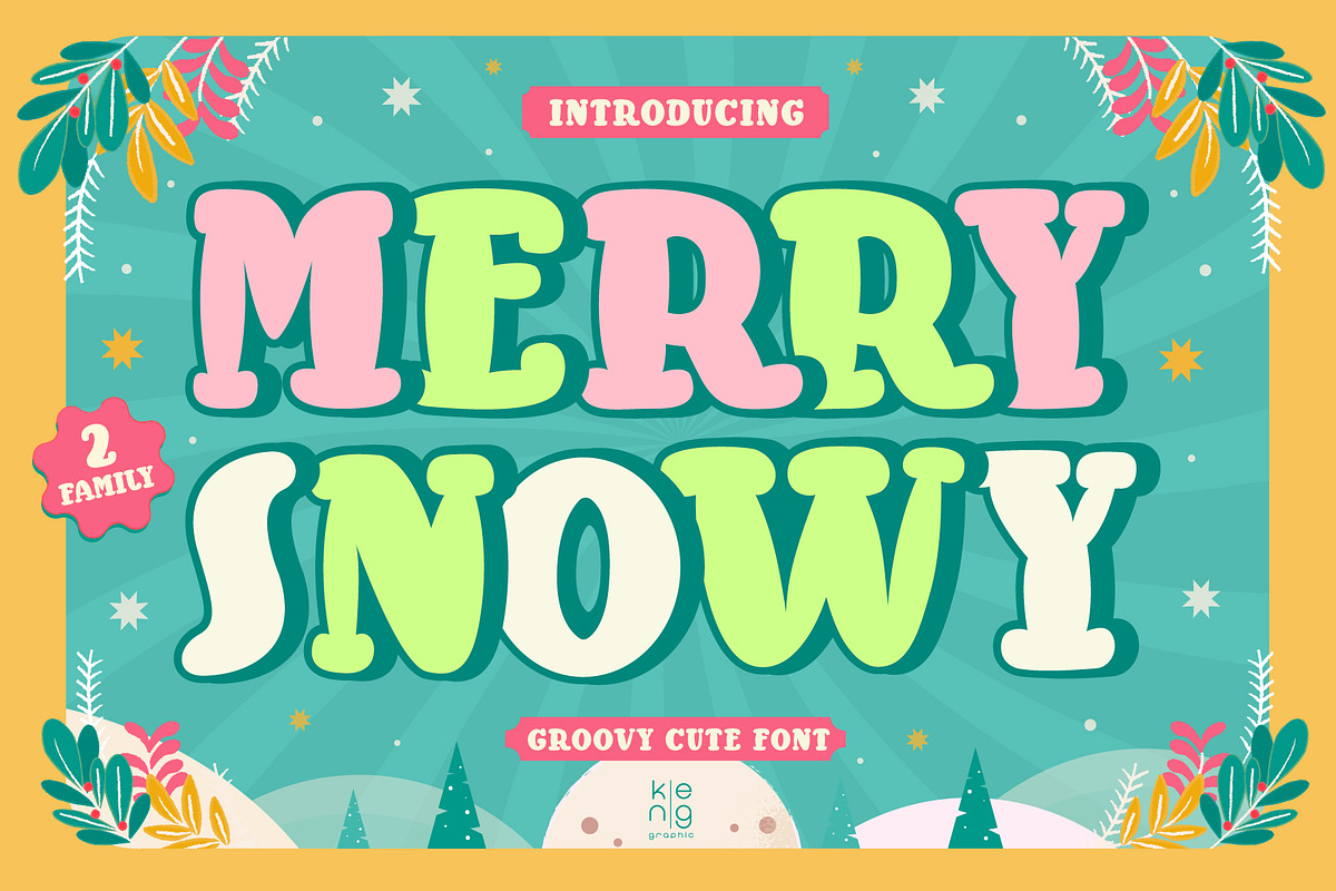 Merry Snowy Font, a Handwritten Font by KengGraphic (Photo 1 of 10)