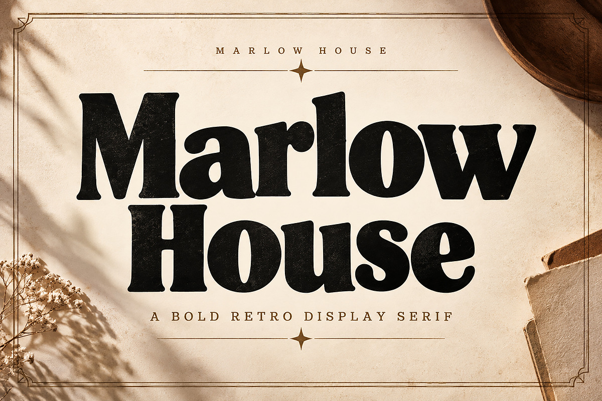 Marlow House, a Serif Font by Wow Magic (Photo 1 of 5)