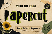 ST Papercut - Playful Handmade Font, a Sans Serif Font by Type it Easy (Thumbnail 1 of 11)