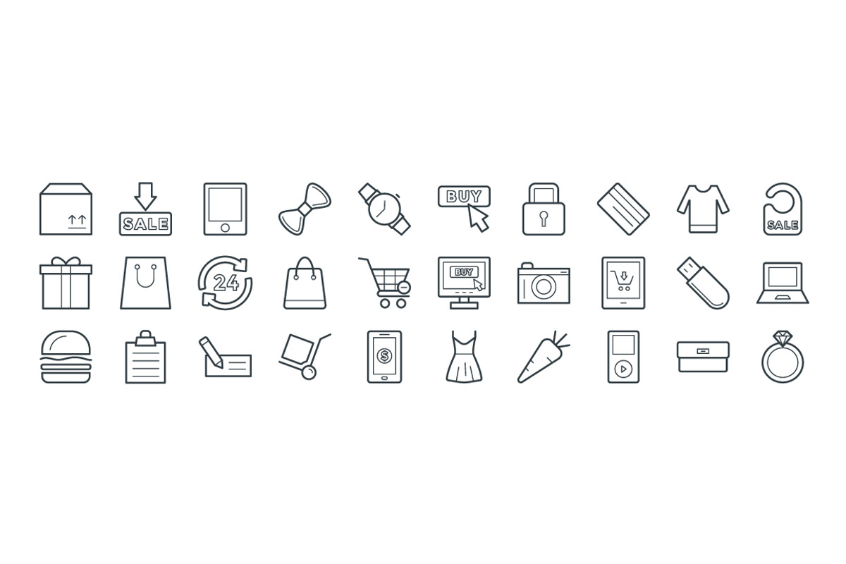 100+ Shopping Vector Icons, an Outline Icon by Vectors Market (Photo 3 of 3)
