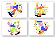 10 Time Management Planning, a Person Illustration by denayunebgt (Thumbnail 2 of 4)