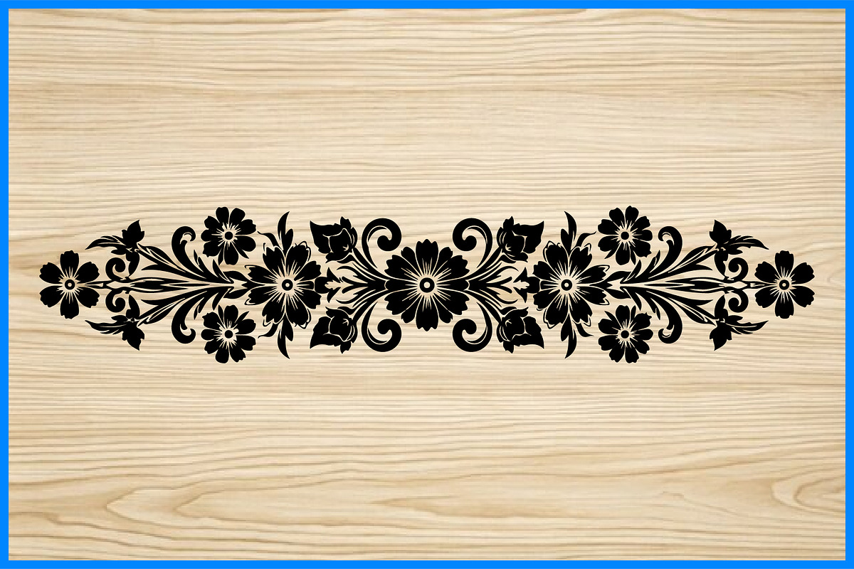 Floral Border Silhouette Bundle, an Object Illustration by Designer_Momina (Photo 3 of 4)
