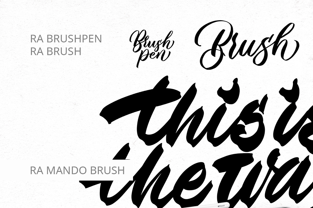 Basic Lettering Brushes. Procreate, a Brush Add-On by Diacritics (Photo 3 of 9)