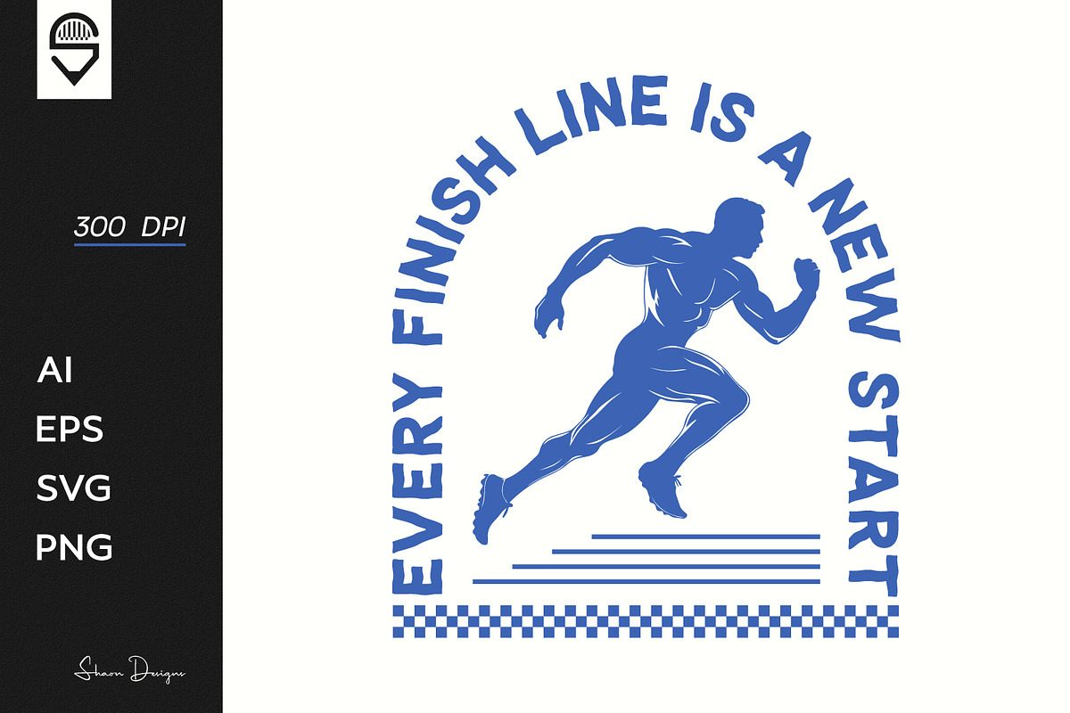 Motivational Runner Fitness T-shirt, a Sport Illustration by shaondesigns (Photo 1 of 5)